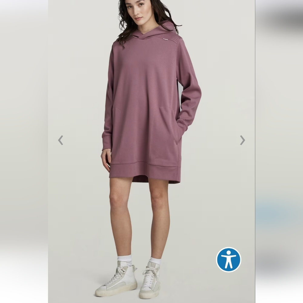 NWT G-Star Fabric Mix Loose Hoodie Women's Dress Sz M Oversized Fall Stitch Fix